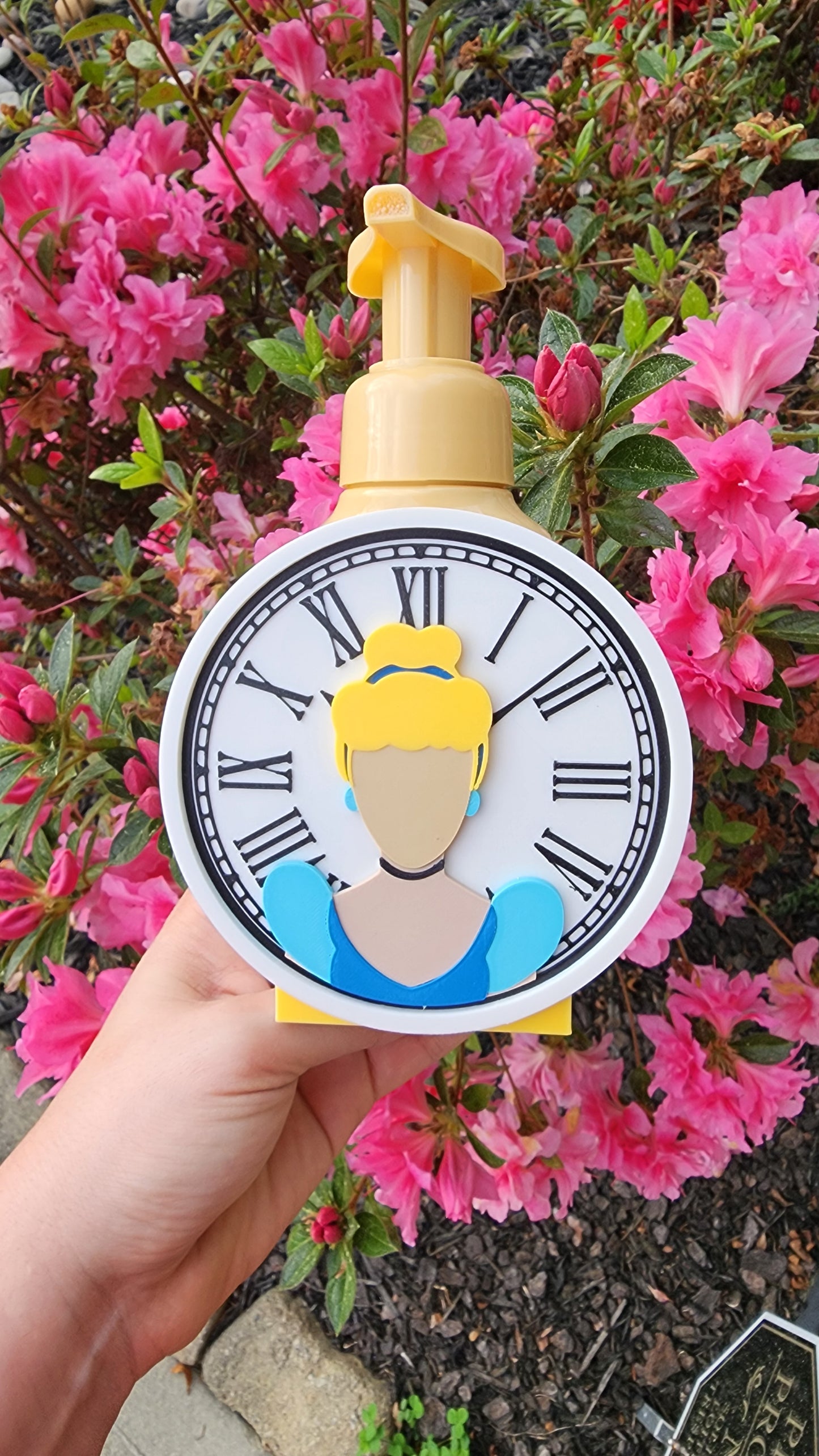 Princess Clock Bath & Body Foam Soap Holder