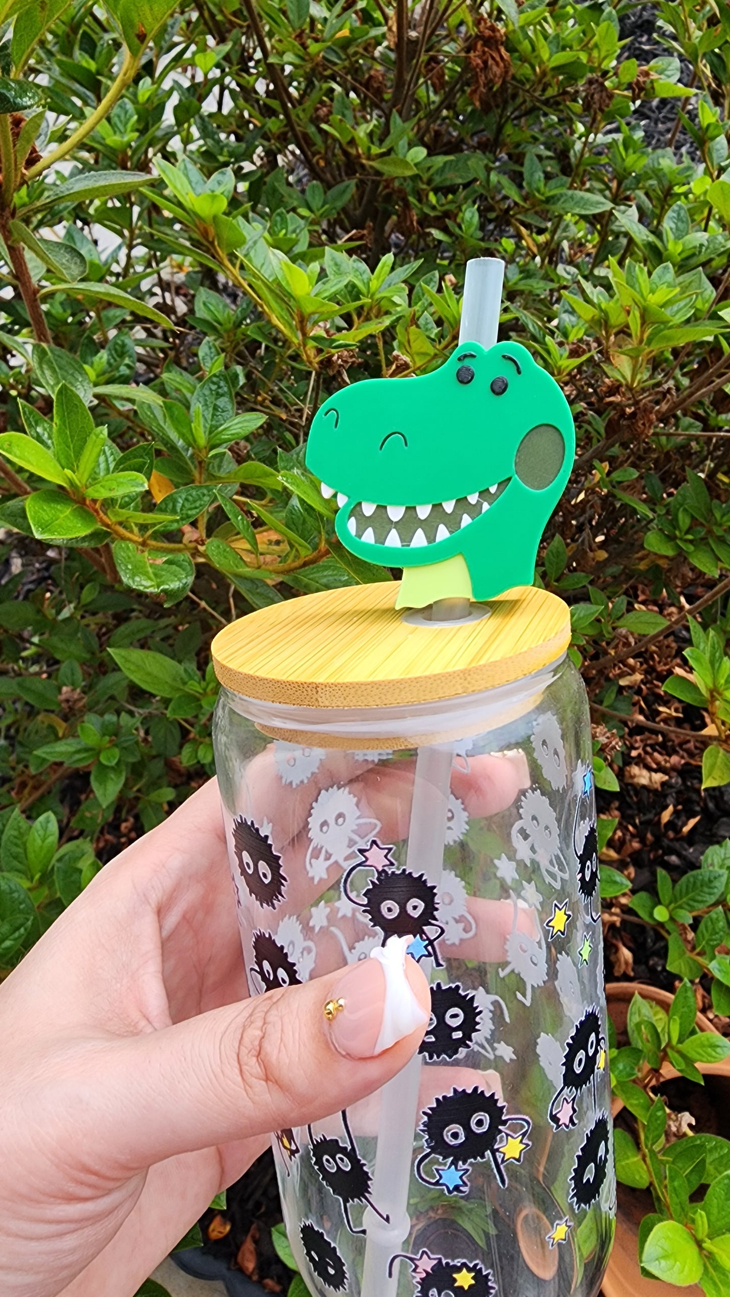 *STL FILE * Cartoon Dinosaur Straw Topper 8mm & 10mm
