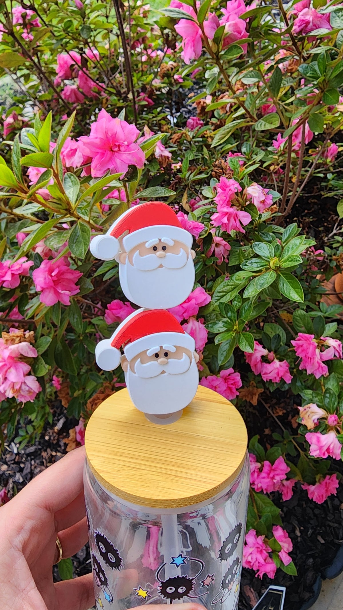 Christmas Movie Santa Straw Topper