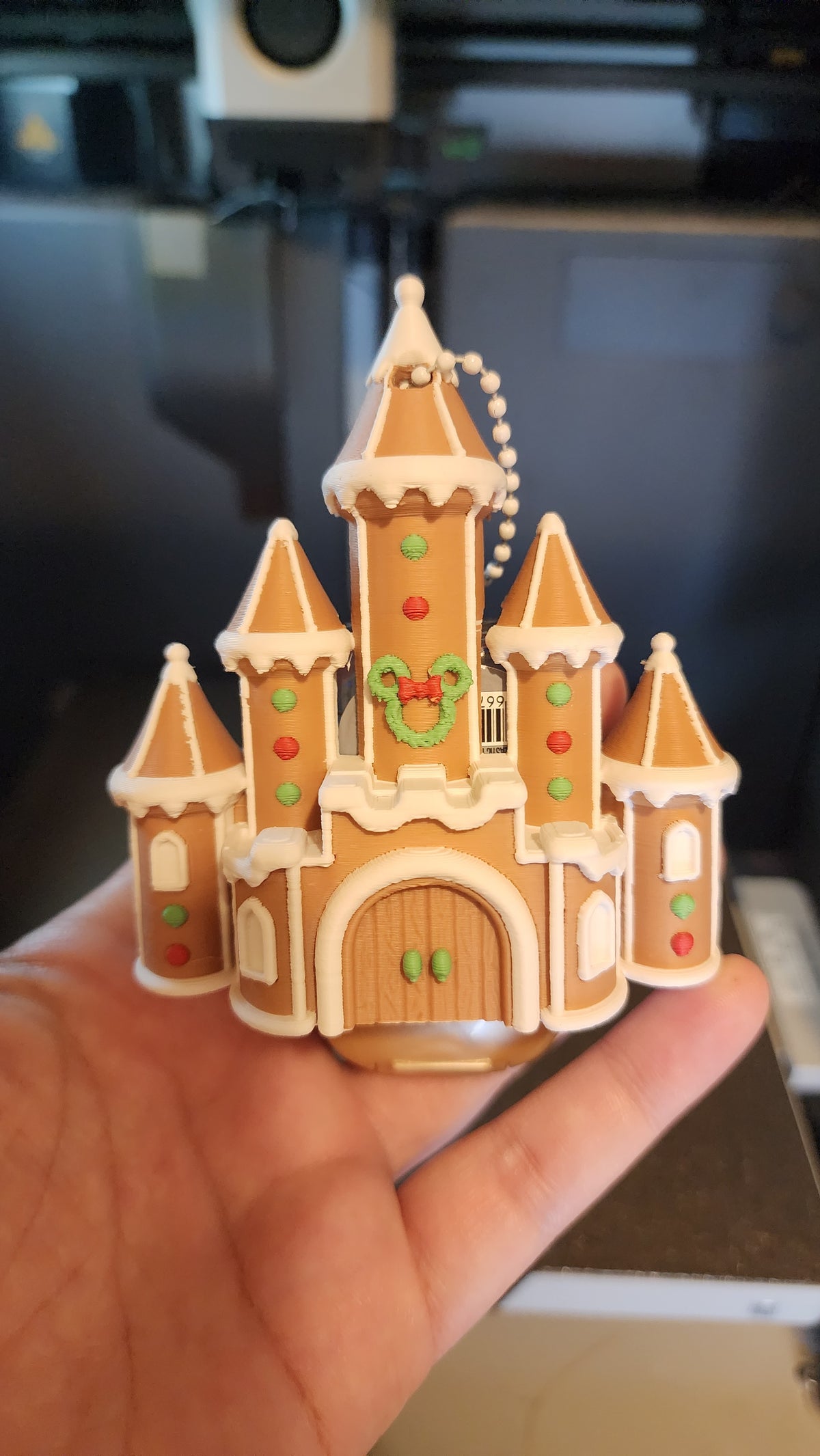 LONG PRINT TIME *STL /3MF FILE ONLY* Christmas Gingerbread Castle Pocketbac Sanitizer Holder Digital File
