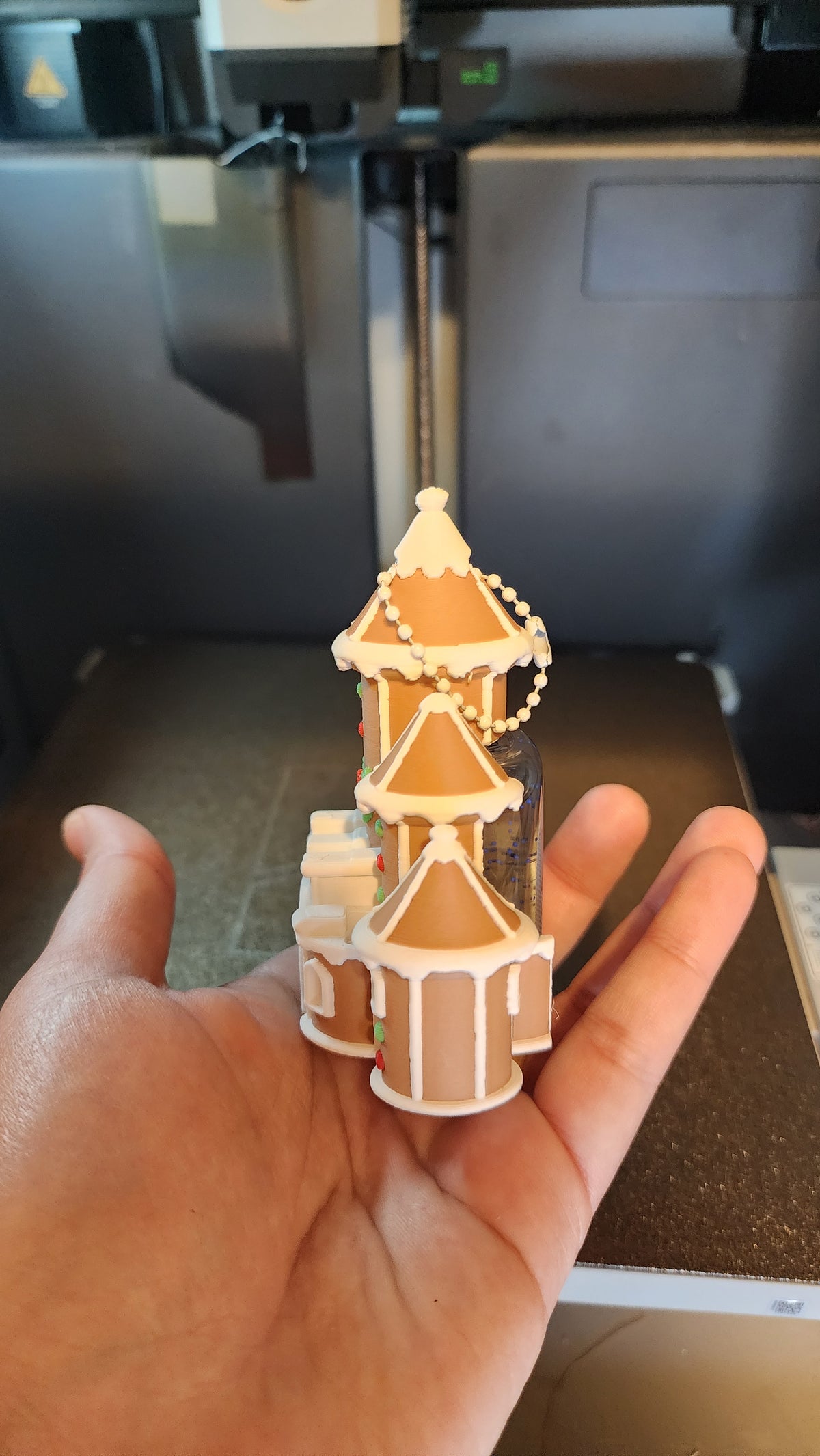 LONG PRINT TIME *STL /3MF FILE ONLY* Christmas Gingerbread Castle Pocketbac Sanitizer Holder Digital File