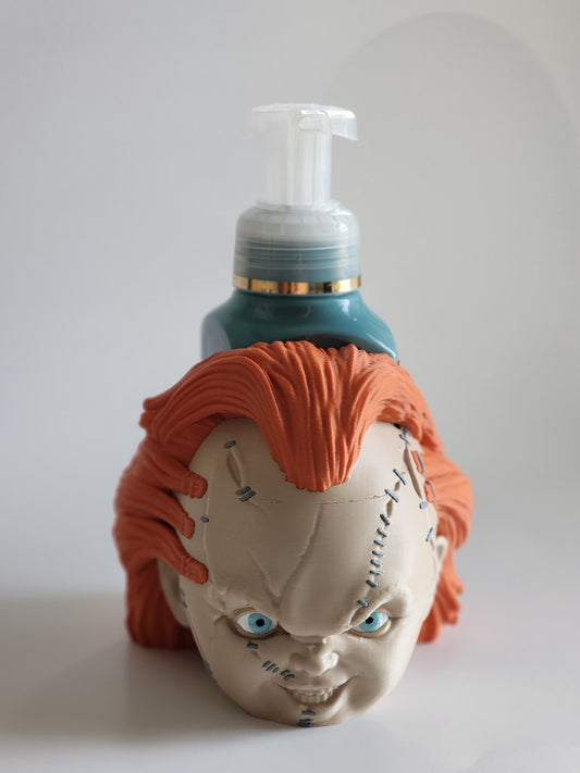 *STL FILE ONLY* Scary Movie Doll Head Soap Holder