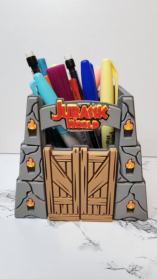 *STL FILE ONLY* Dinosaur Entrance Pen Holder Digital File