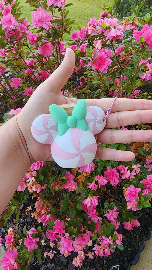 *STL /3MF FILE ONLY* Peppermint With A Bow Pocket Sanitizer Holder Digital File