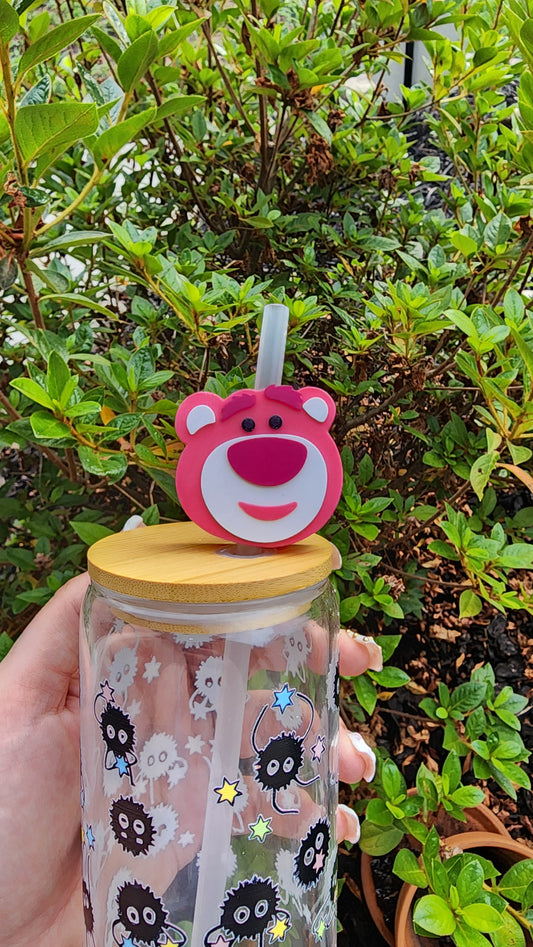 *STL /3MF FILE * Cartoon Bear Straw Topper 8mm & 10mm