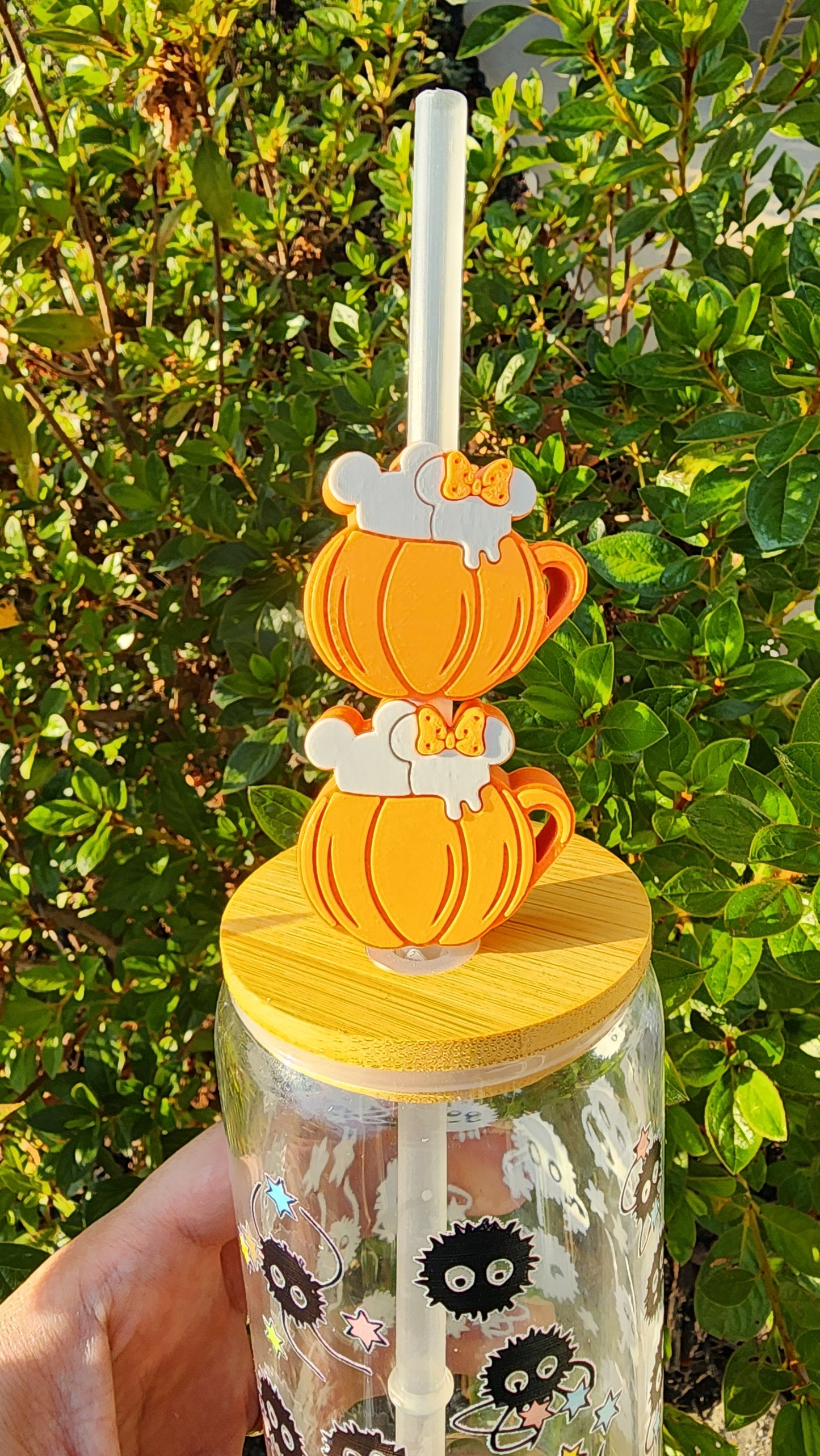 *STL FILE * Fall Pumpkin Mug Straw Topper 8mm & 10mm