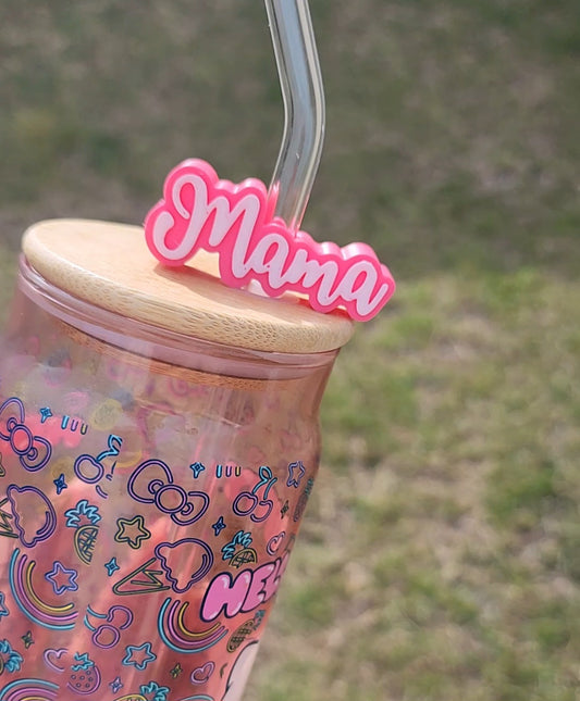 Mama straw topper
