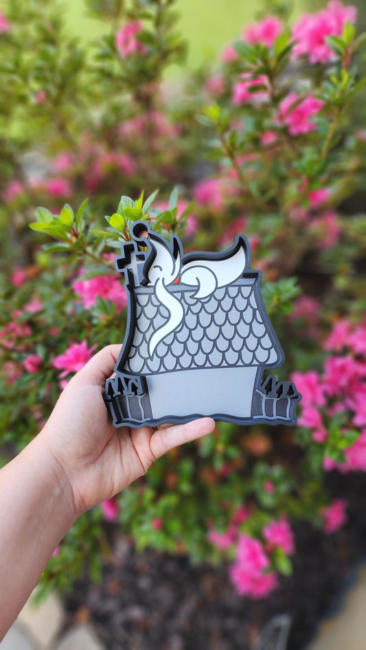 *STL /3MF FILE ONLY* Halloween Nightmare Christmas Dog Laying On House Trinket / Bead Tray Digital File