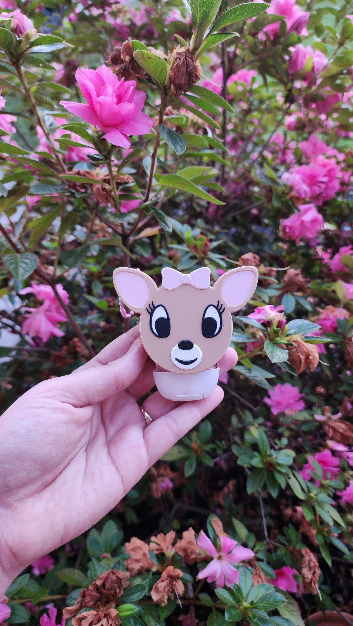 *STL /3MF FILE ONLY* Girl Reindeer Pocket Sanitizer Holder Digital File